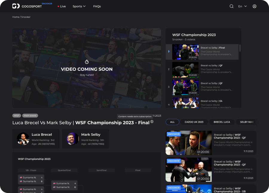 Broadcasting platform example